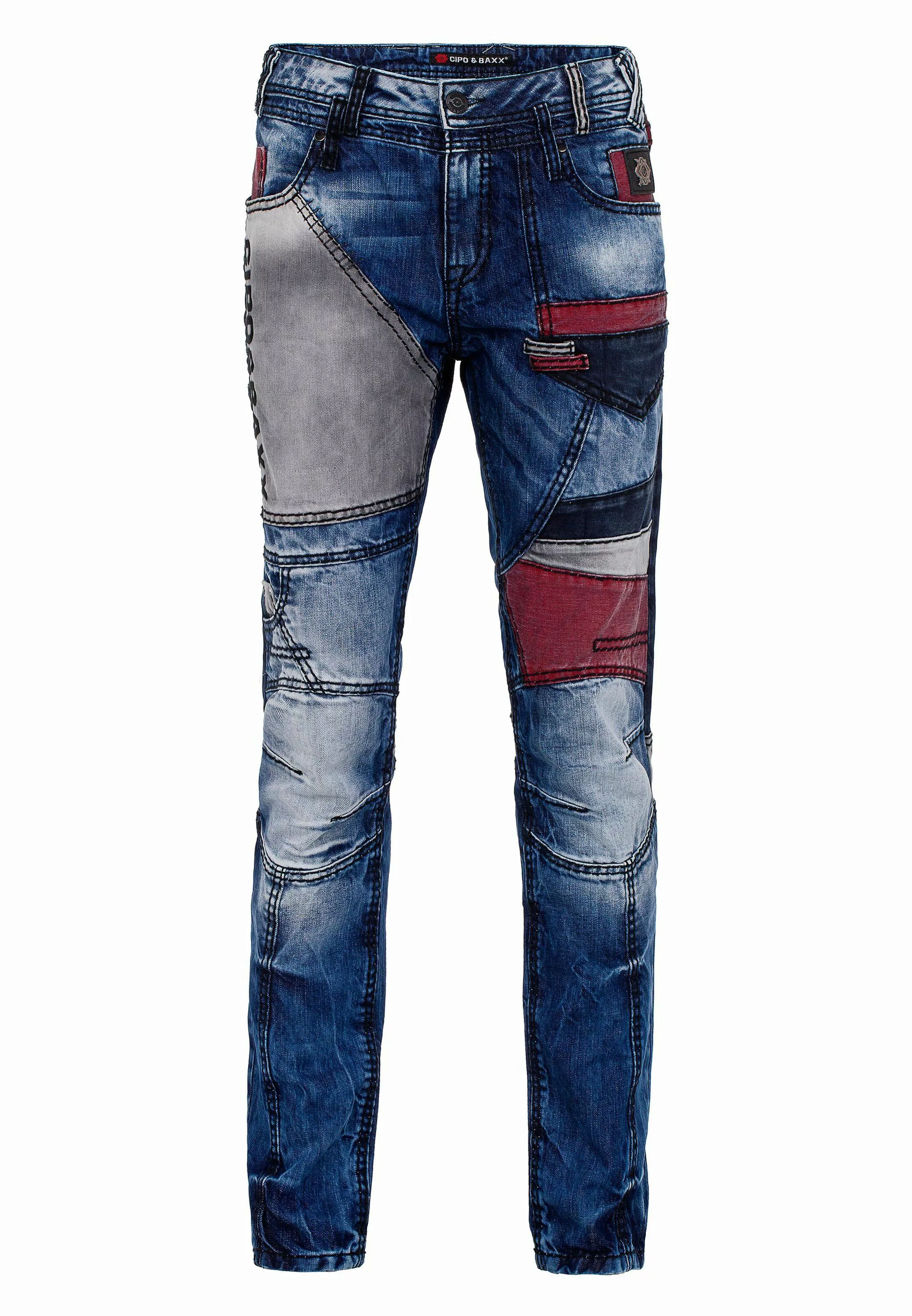 Cipo & Baxx Regular-fit-Jeans "Jeans", im extravaganten Design, CD574 günstig online kaufen