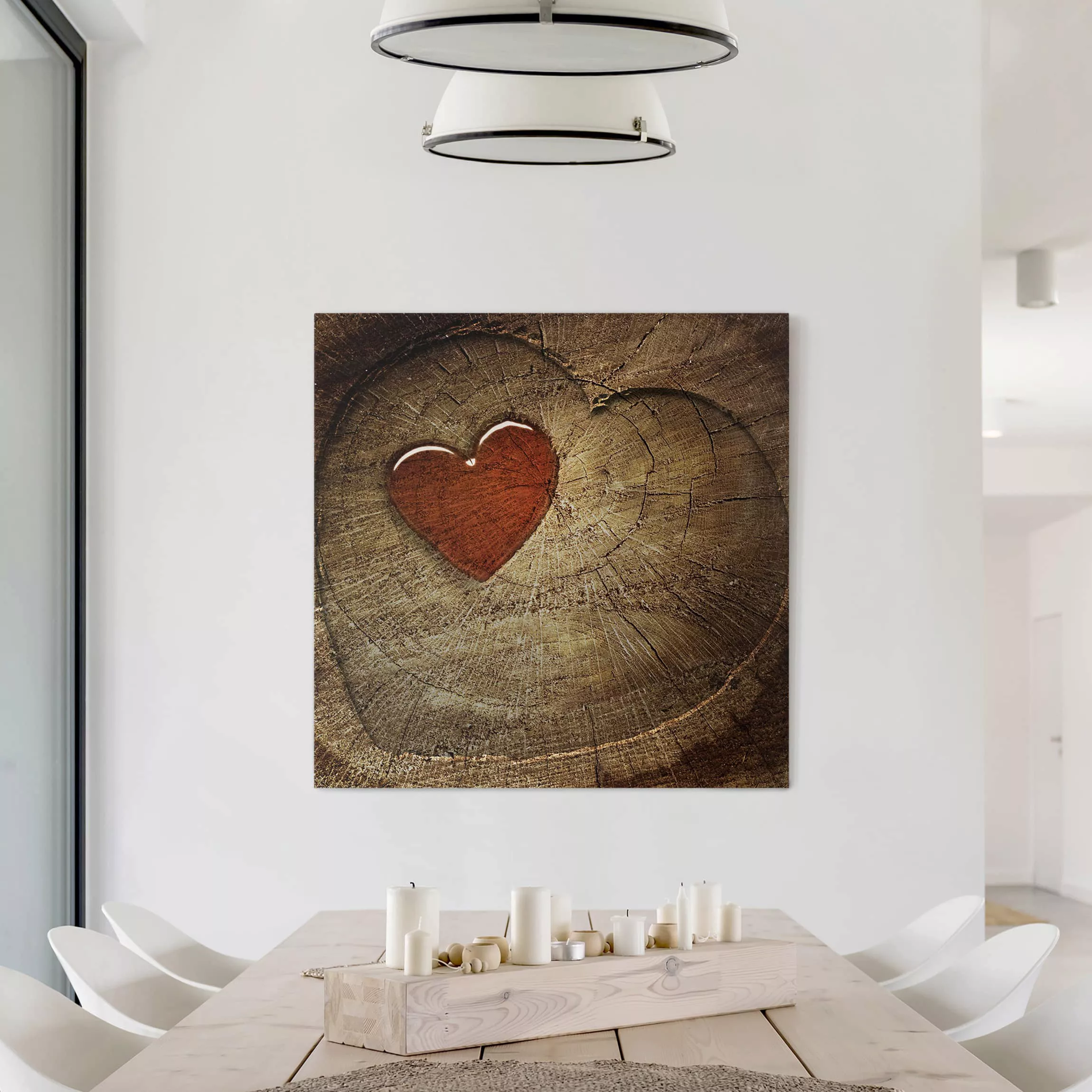 Leinwandbild Liebe - Quadrat Natural Love günstig online kaufen