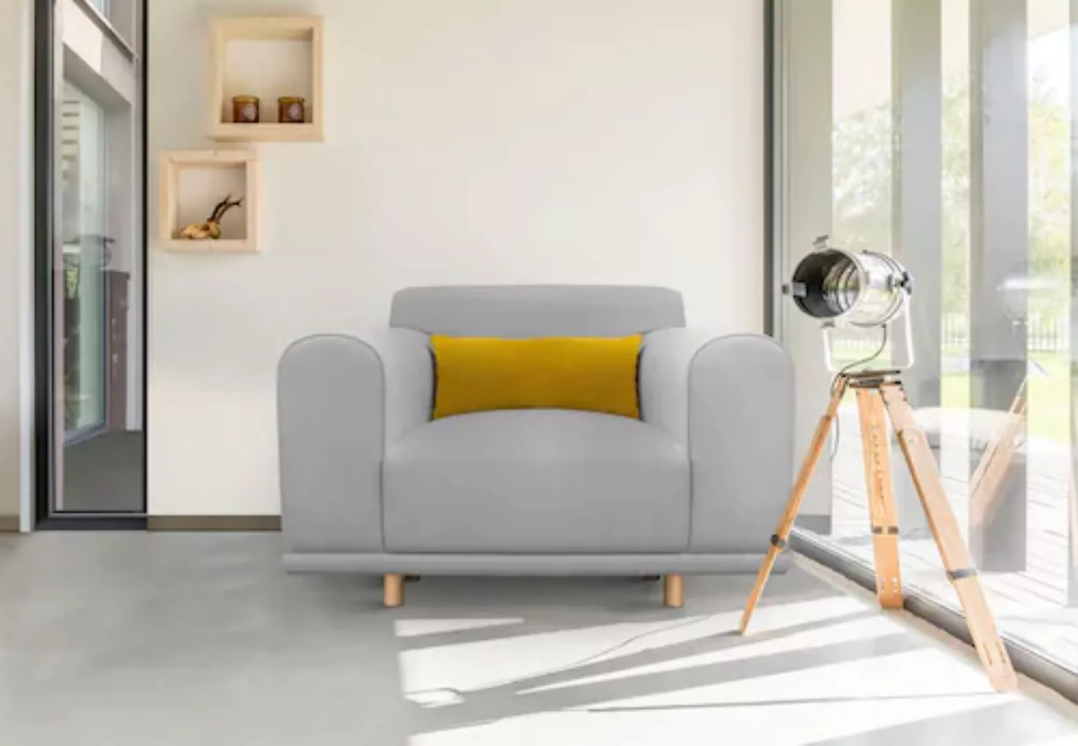 andas Loveseat »Maroon Sessel«, in skandinavischem Design, mit losem Kissen günstig online kaufen