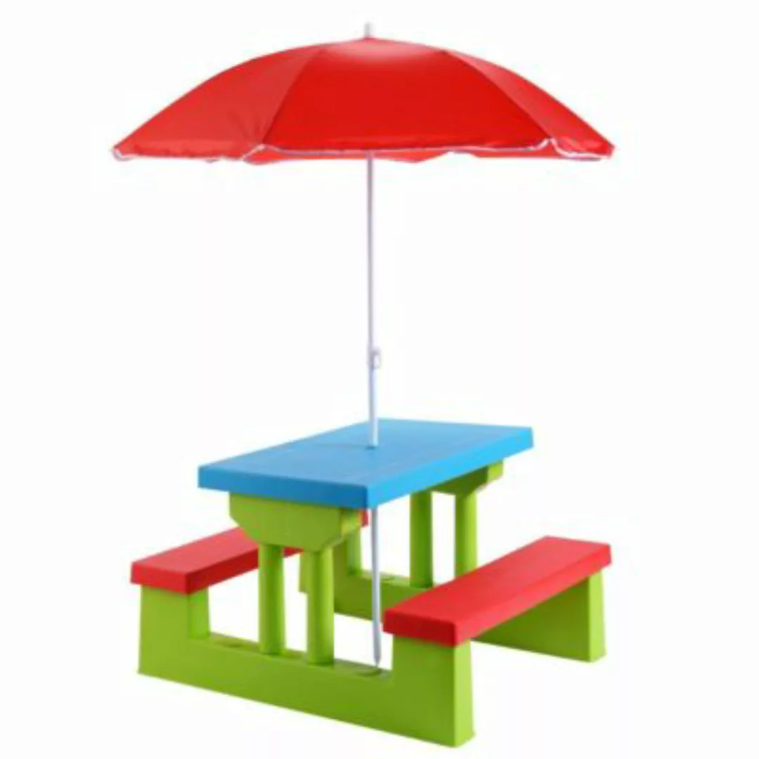 COSTWAY® Kindermöbel mit Sonnenschirm bunt günstig online kaufen