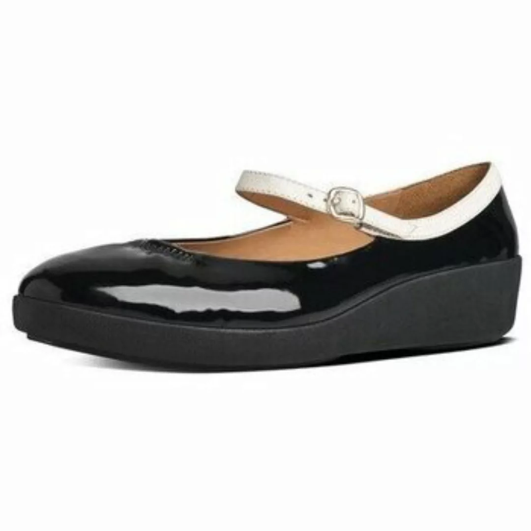 FitFlop  Ballerinas F-POP TM MARY JANE Black/White Patent günstig online kaufen