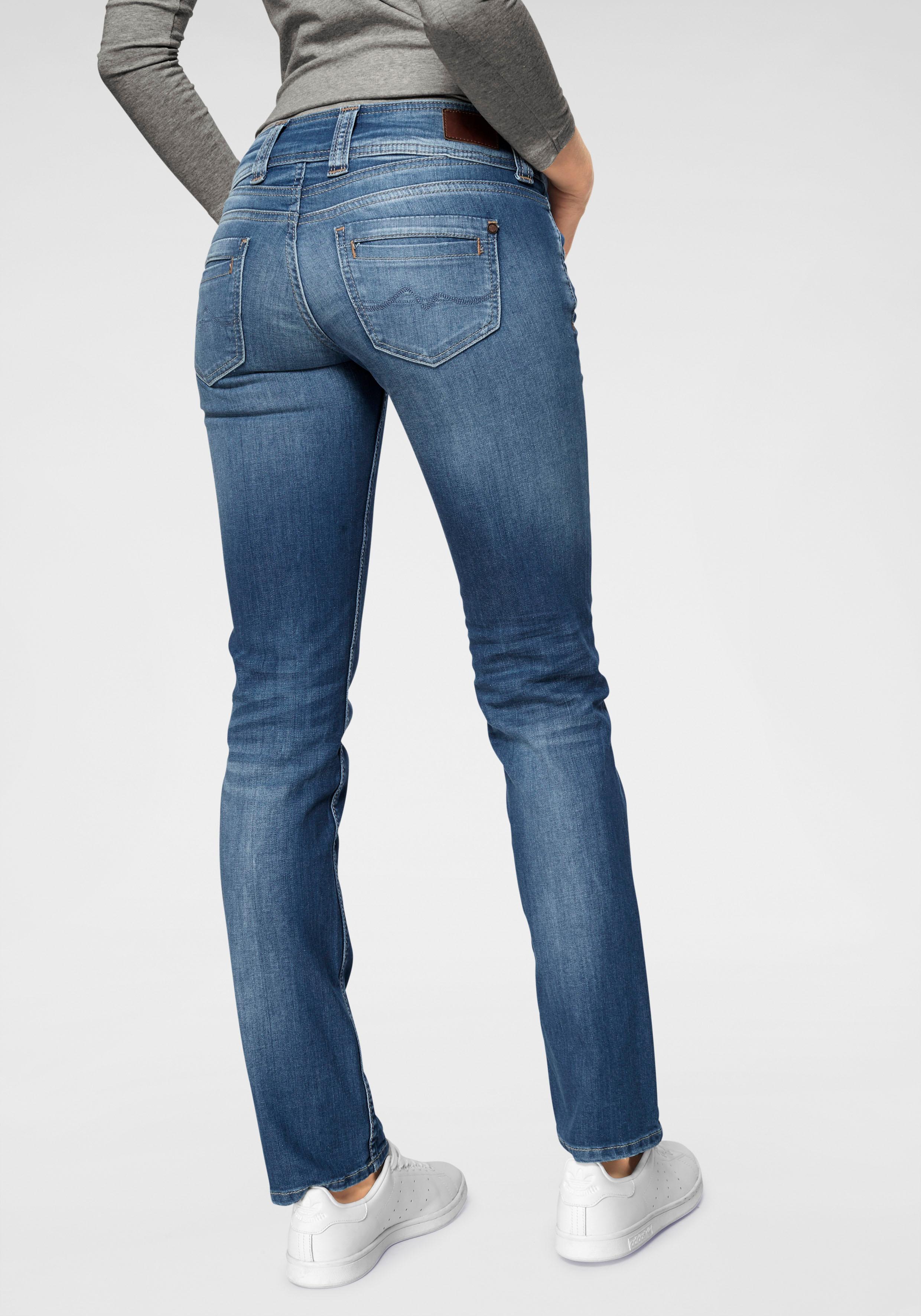 Pepe Jeans Damen Jeans Gen - Regular Fit - Blau - Royal Dark günstig online kaufen