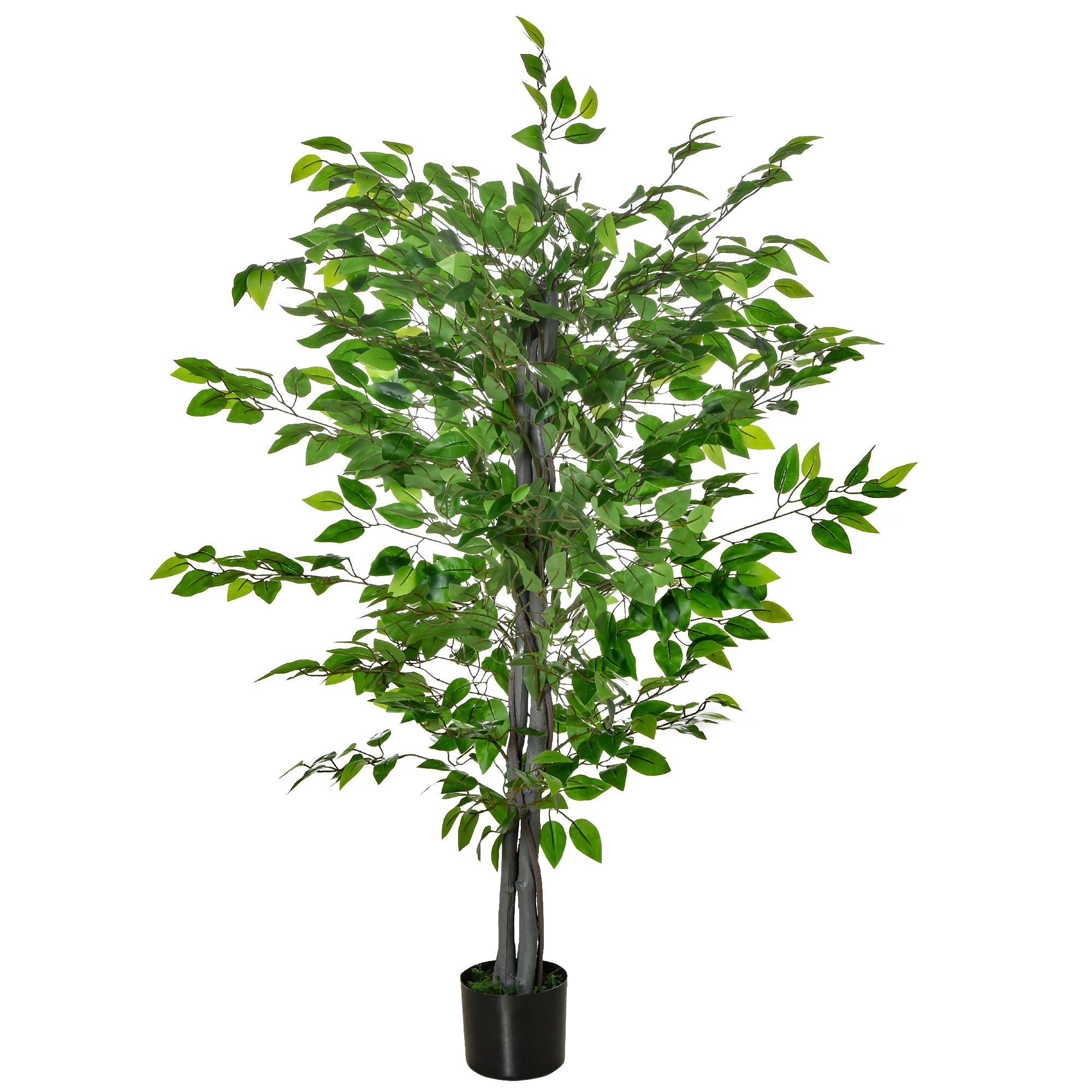 HOMCOM Künstlicher Ficusbaum groß 135 cm Kunstpflanze, Plastik Künstliche P günstig online kaufen