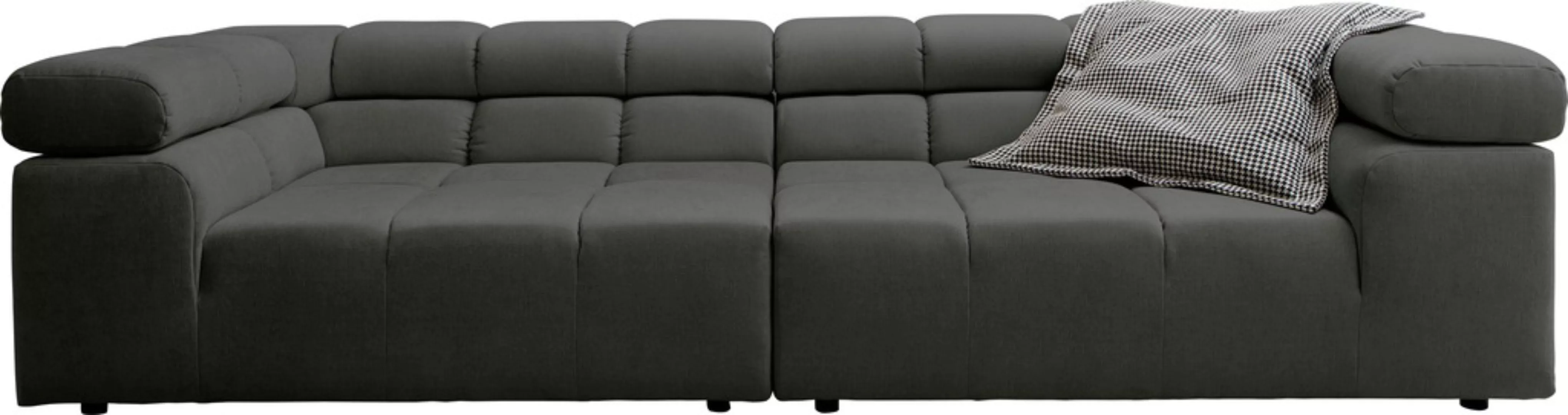 INOSIGN Big-Sofa Ancona B/T/H: 290/110/70 cm, auffällige Steppung, inkl. 2 günstig online kaufen