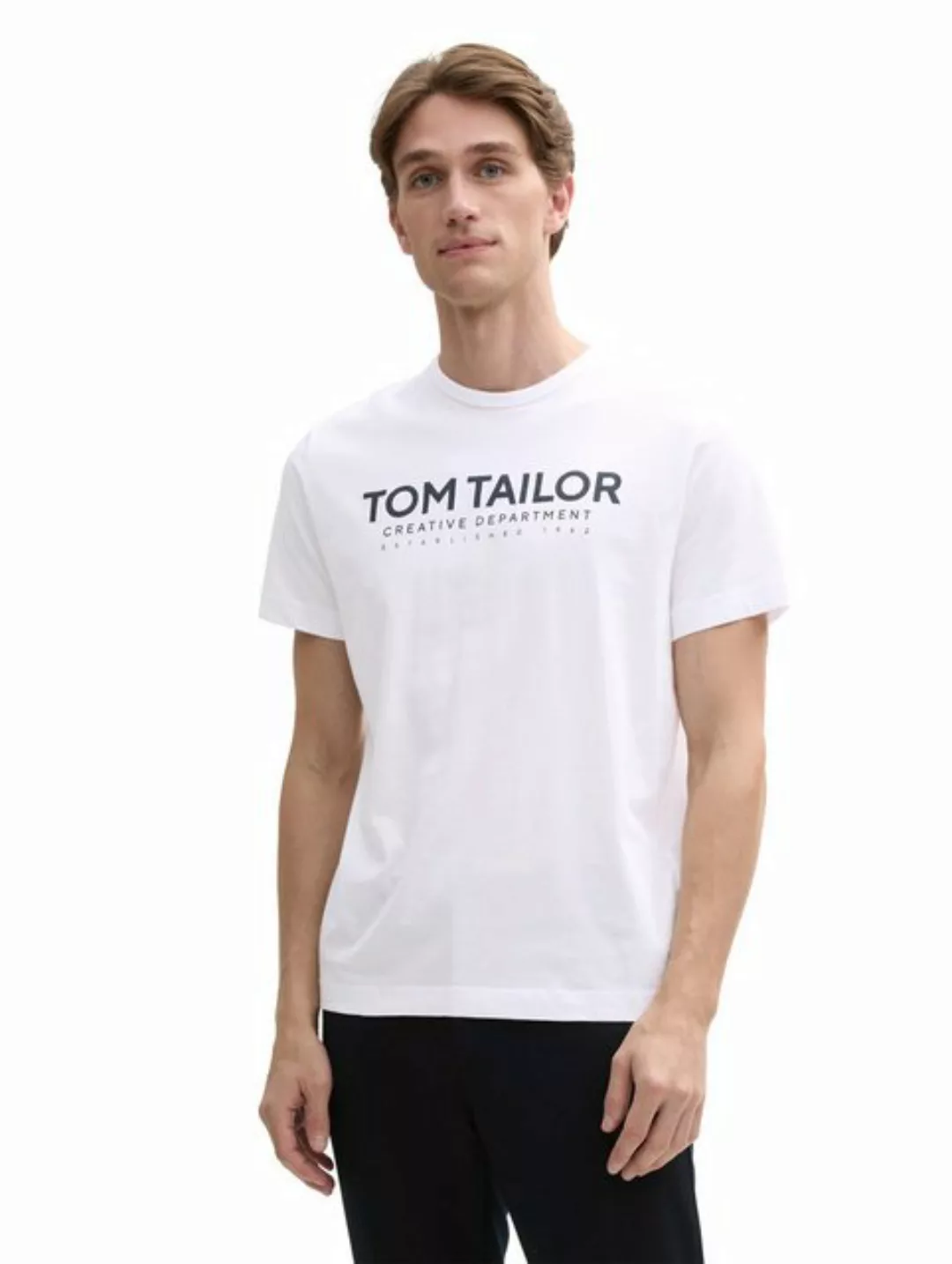 TOM TAILOR Rundhalsshirt mit Logoprint günstig online kaufen