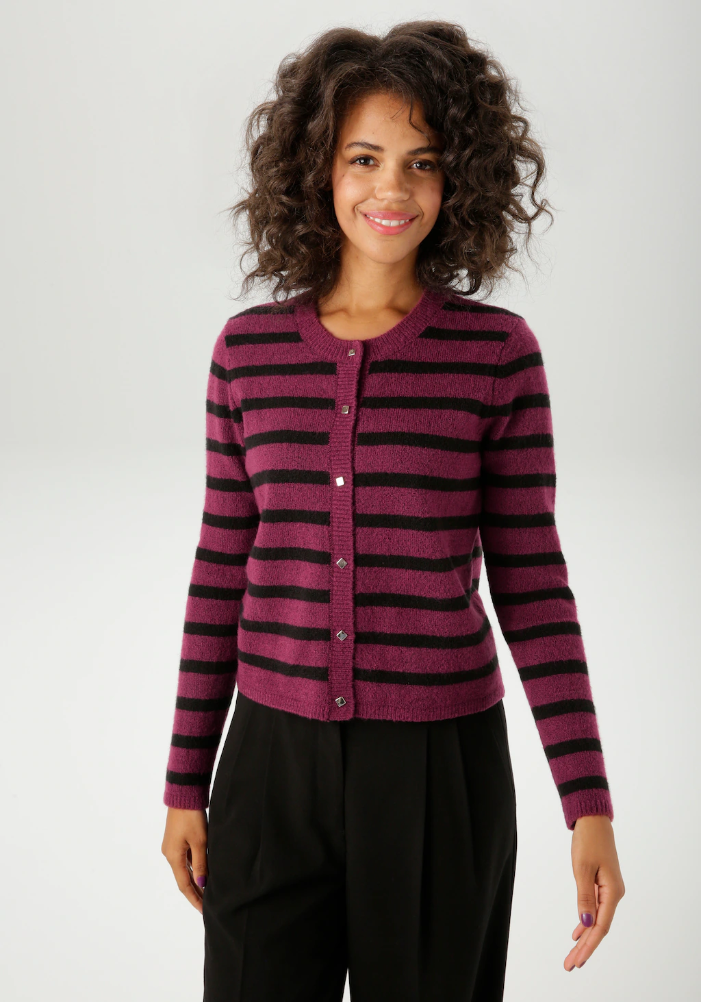 Aniston CASUAL Strickjacke, im Streifen-Dessin - NEUE KOLLEKTION günstig online kaufen