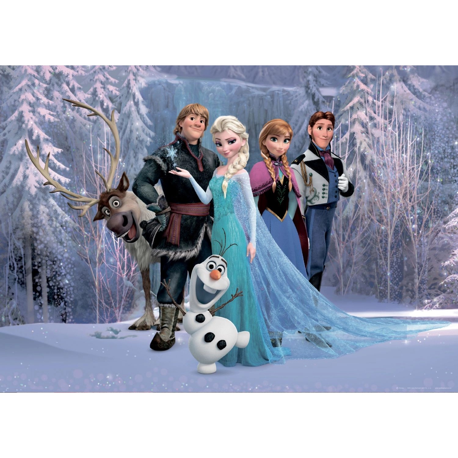 Disney 0 Die Eiskönigin Lila und Blau 1,56 x 1,12 m 600962 günstig online kaufen