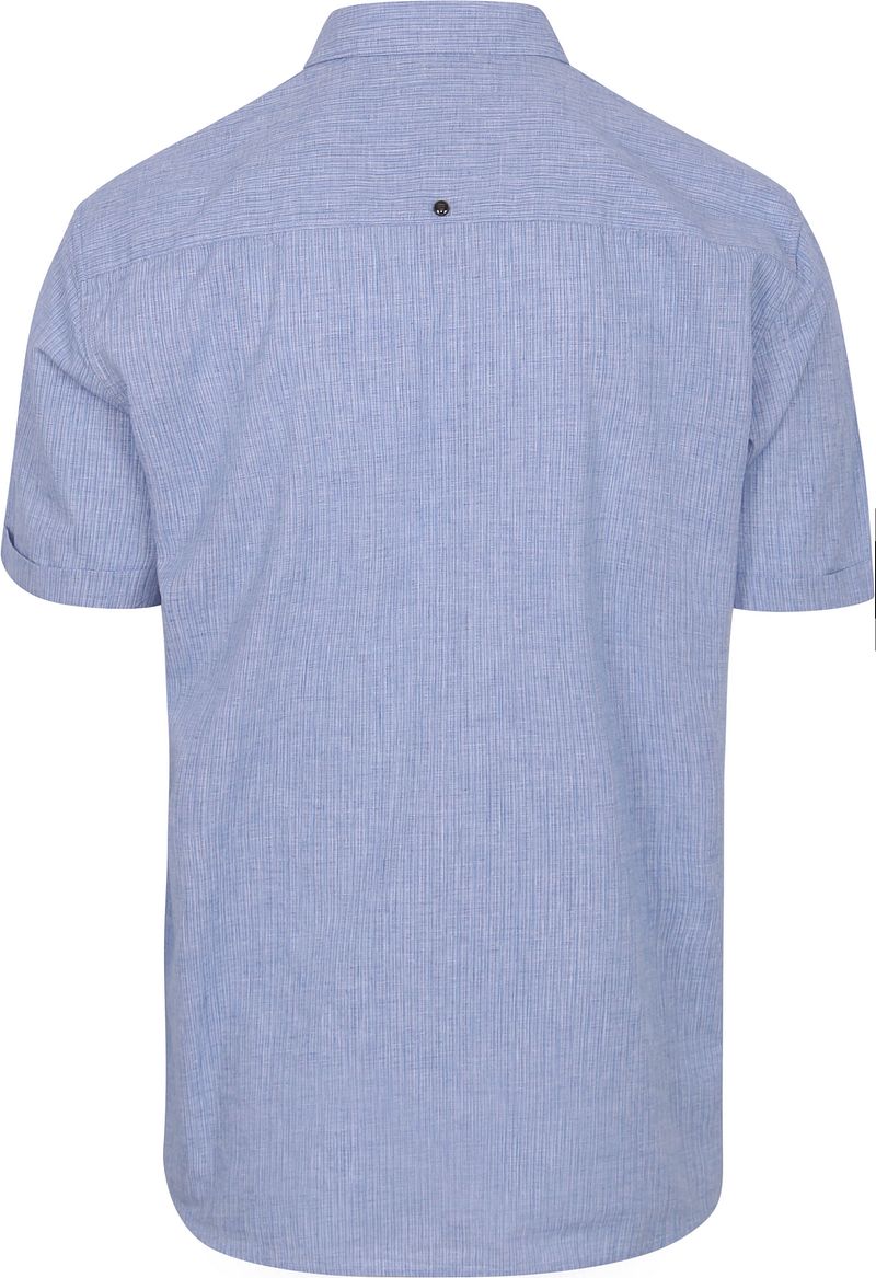 No Excess Short Sleeve Hemd Leinen Blau - Größe M günstig online kaufen