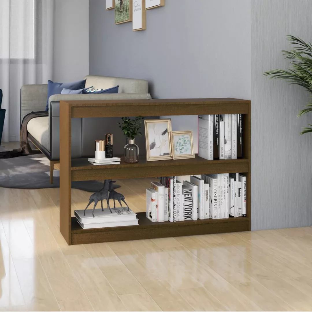 Bücherregal Raumteiler 100x30x71,5 Cm Massivholz Kiefer günstig online kaufen