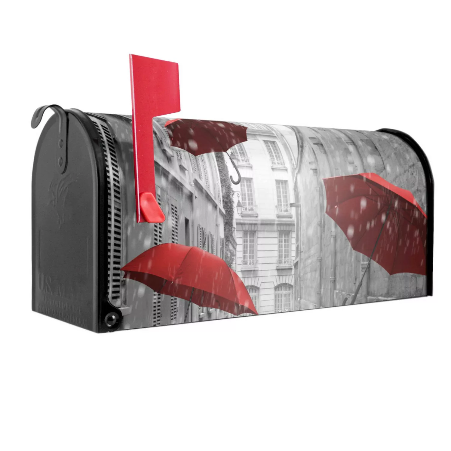 Banjado Amerikanischer Briefkasten Schwarz 48x22x16cm US Mailbox Letterbox günstig online kaufen