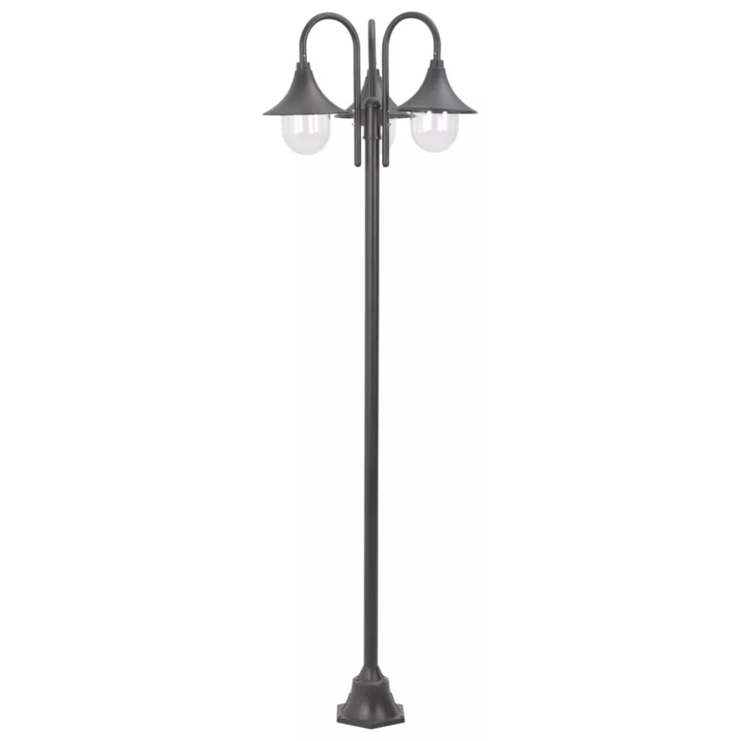 Garten-pollerleuchte E27 220 Cm Aluminium 3-laterne Bronze günstig online kaufen