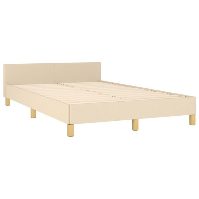 furnicato Bettgestell ohne Matratze Creme 120x190 cm Stoff (1-tlg) günstig online kaufen