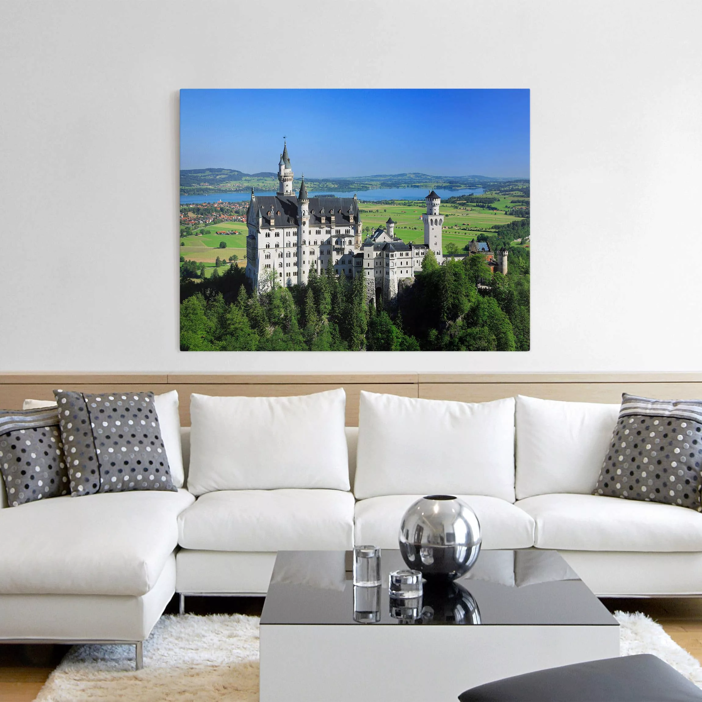 Leinwandbild Architektur & Skyline - Querformat Schloss Neuschwanstein günstig online kaufen