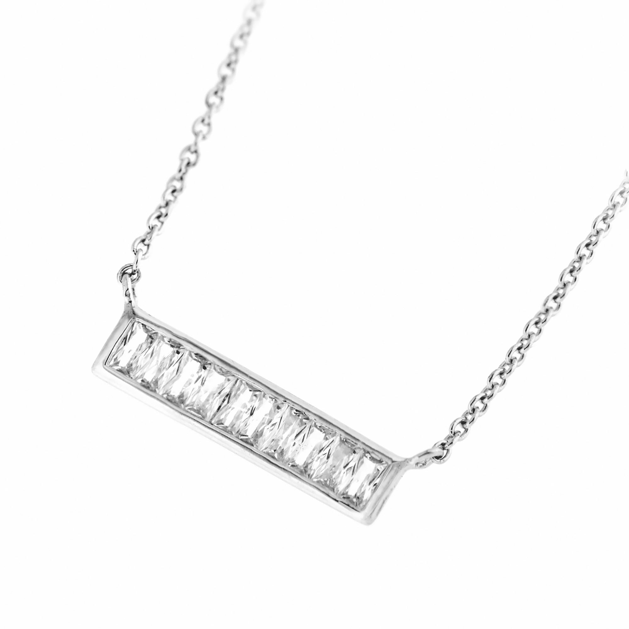 Smart Jewel Collier "Mittelteil gerade, mit weißen Zirkonia Steinen, Silber günstig online kaufen