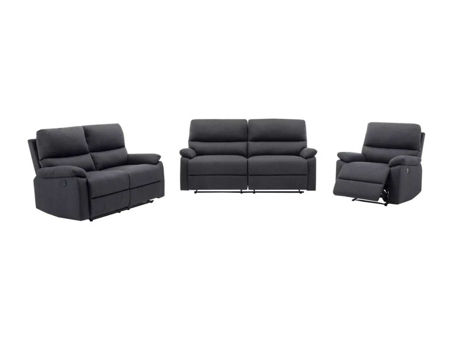 Relaxsofa elektrisch 3-Sitzer, 2-Sitzer & Relaxsessel elektrisch - Stoff - günstig online kaufen