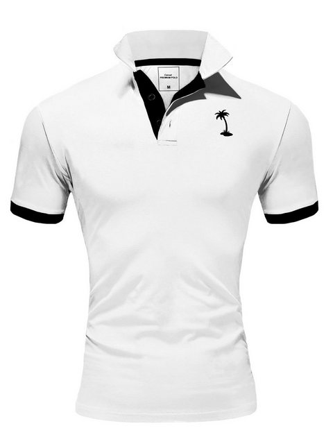 behype Poloshirt PALM mit kontrastfarbigen Details günstig online kaufen