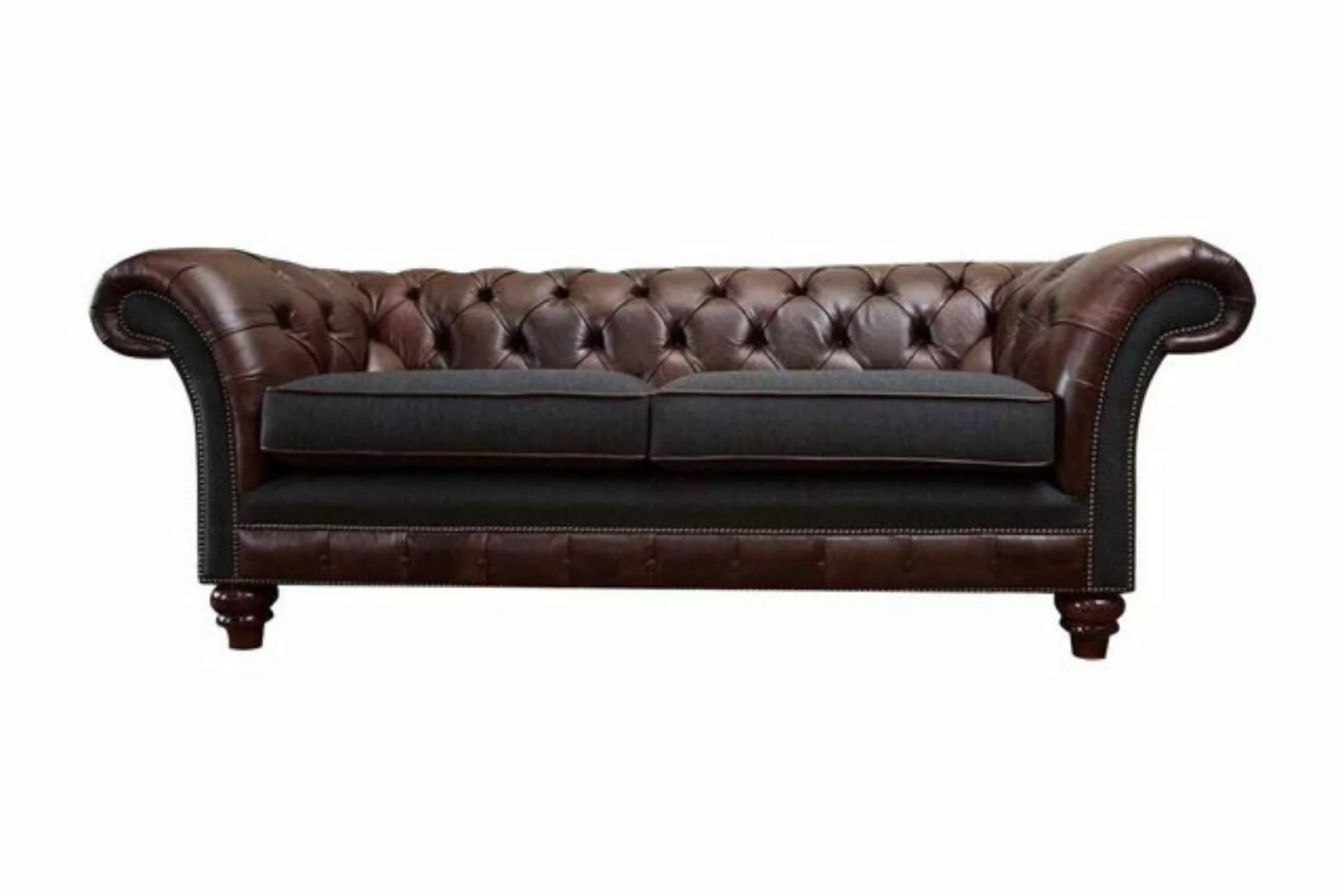 JVmoebel Sofa Braune Chesterfield englisch klassischer Stil Sofa Couch 3 Si günstig online kaufen