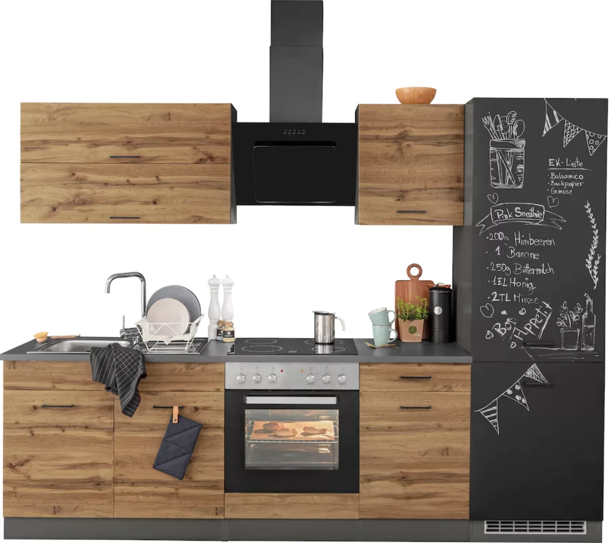 HELD MÖBEL Küchenzeile "Trier", mit E-Geräten, Breite 270 cm günstig online kaufen