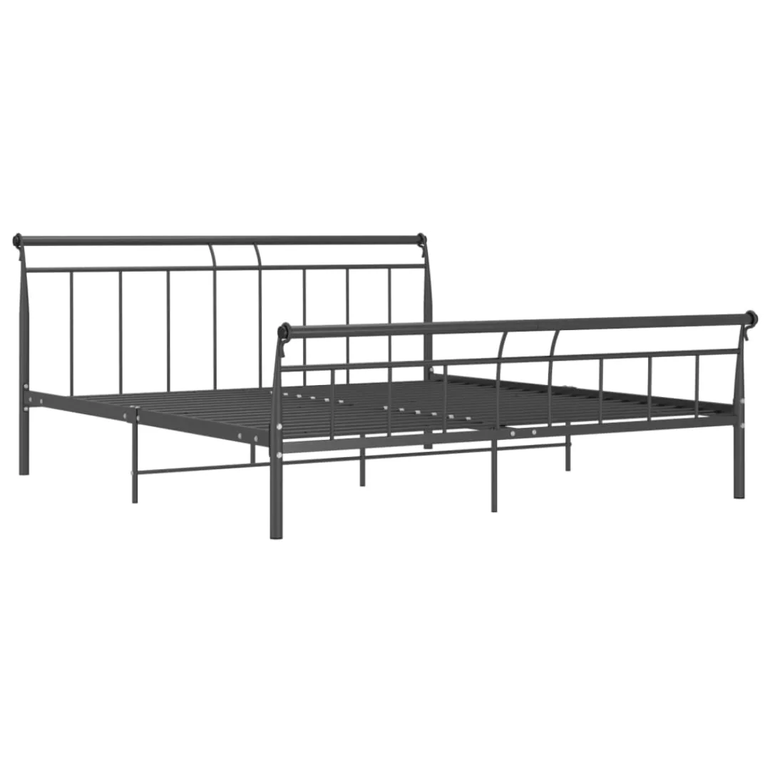 Bettgestell Schwarz Metall 200x200 Cm günstig online kaufen