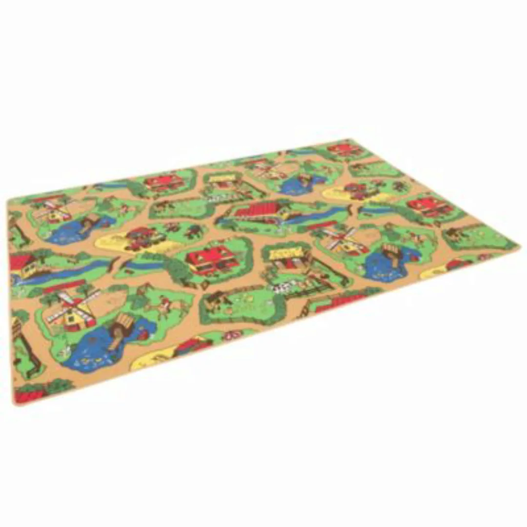 Snapstyle Kinder Spiel Teppich Bauernhof Spielteppiche beige Gr. 200 x 200 günstig online kaufen