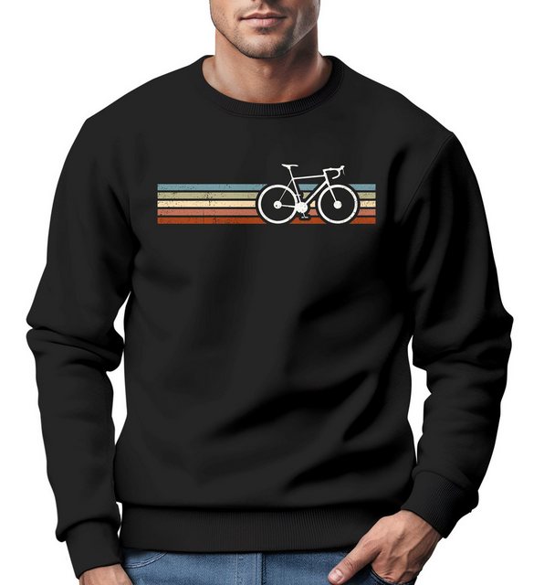 Neverless Sweatshirt Sweatshirt Herren Fahrrad Retro Print Minimalistisch R günstig online kaufen