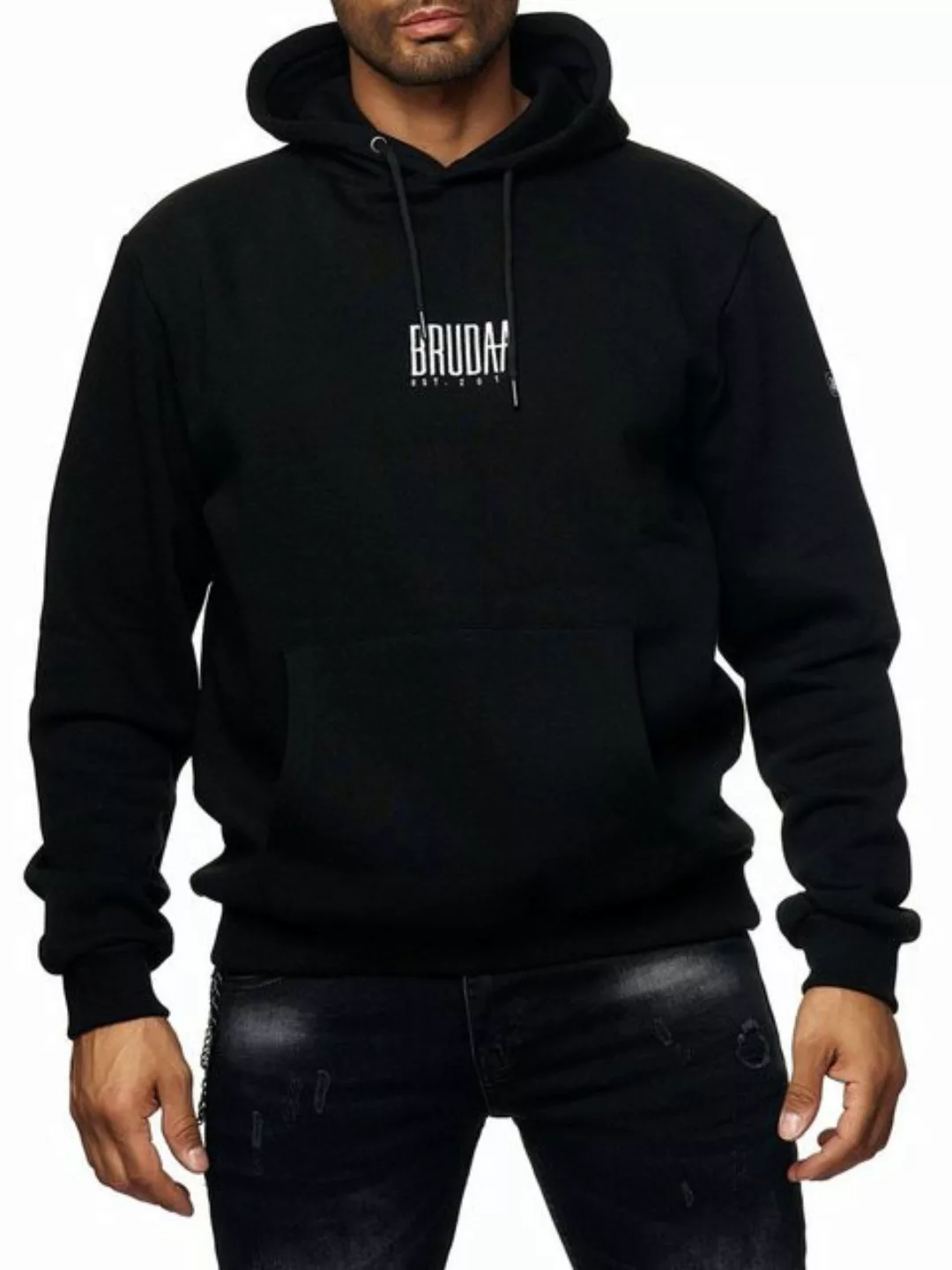 BRUDAA Hoodie BRU-007 (Hoodie Kapuzenpullover Sweater, 1-tlg) Fitness Freiz günstig online kaufen