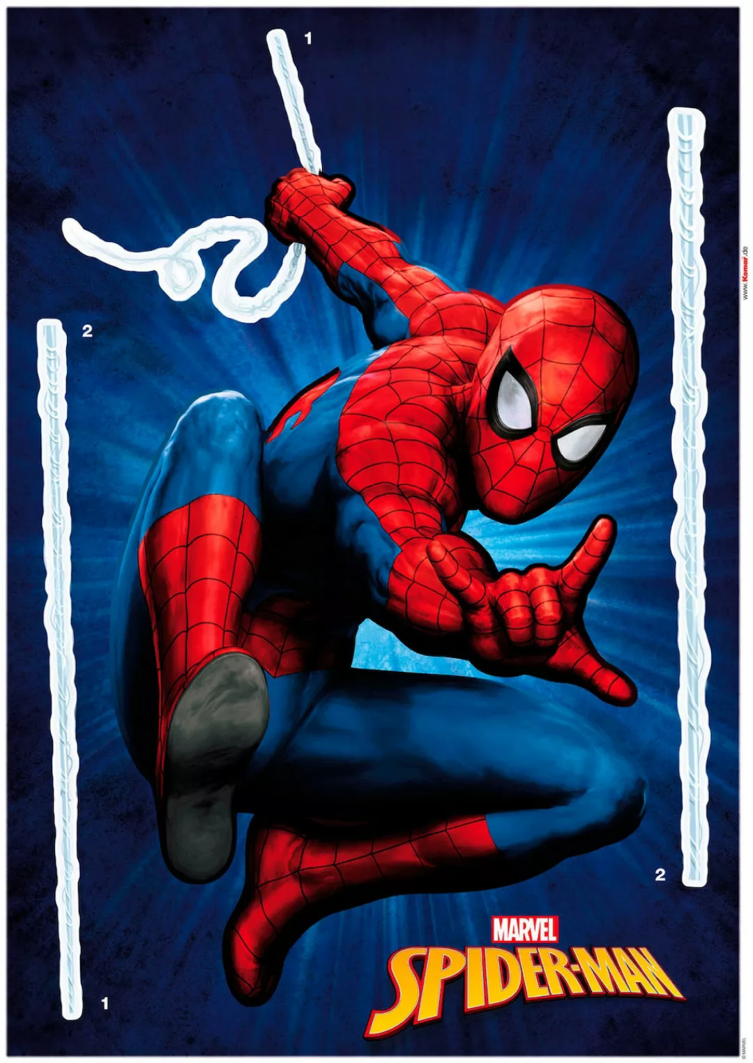 Komar Wandtattoo "Wandtattoo - Spider-Man - Größe: 50 x 70 cm", (3 St.), Ho günstig online kaufen