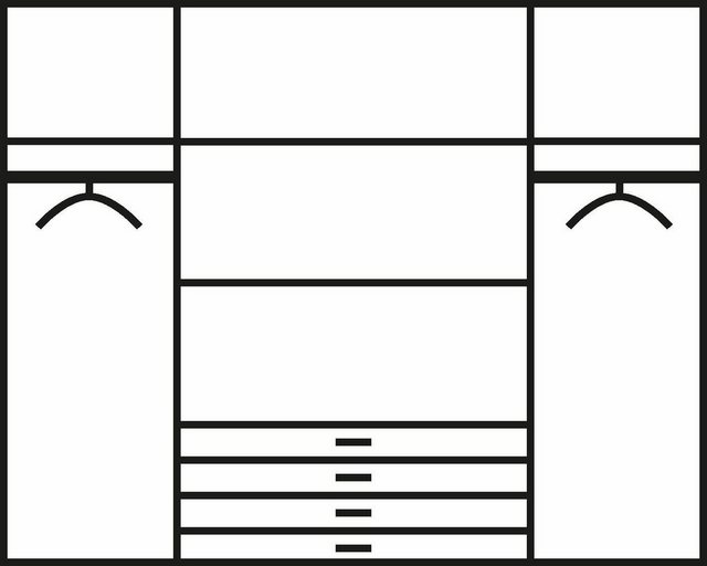 rauch Kleiderschrank "Sinsheim", mit 4 breiten Schubkästen günstig online kaufen