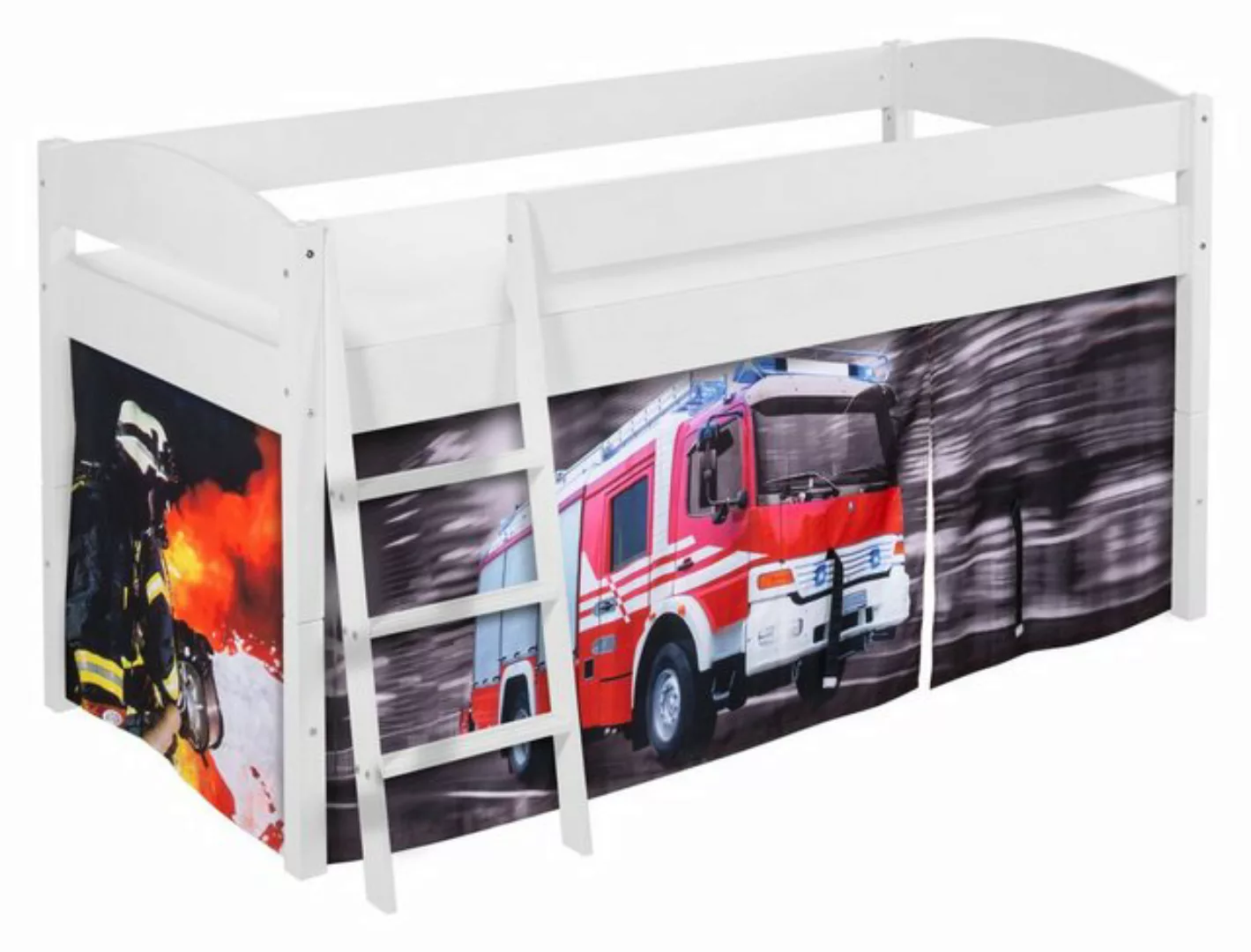 Lilokids Hochbett Kinderbett / Hochbett "FEUERWEHR" zum träumen und toben ( günstig online kaufen