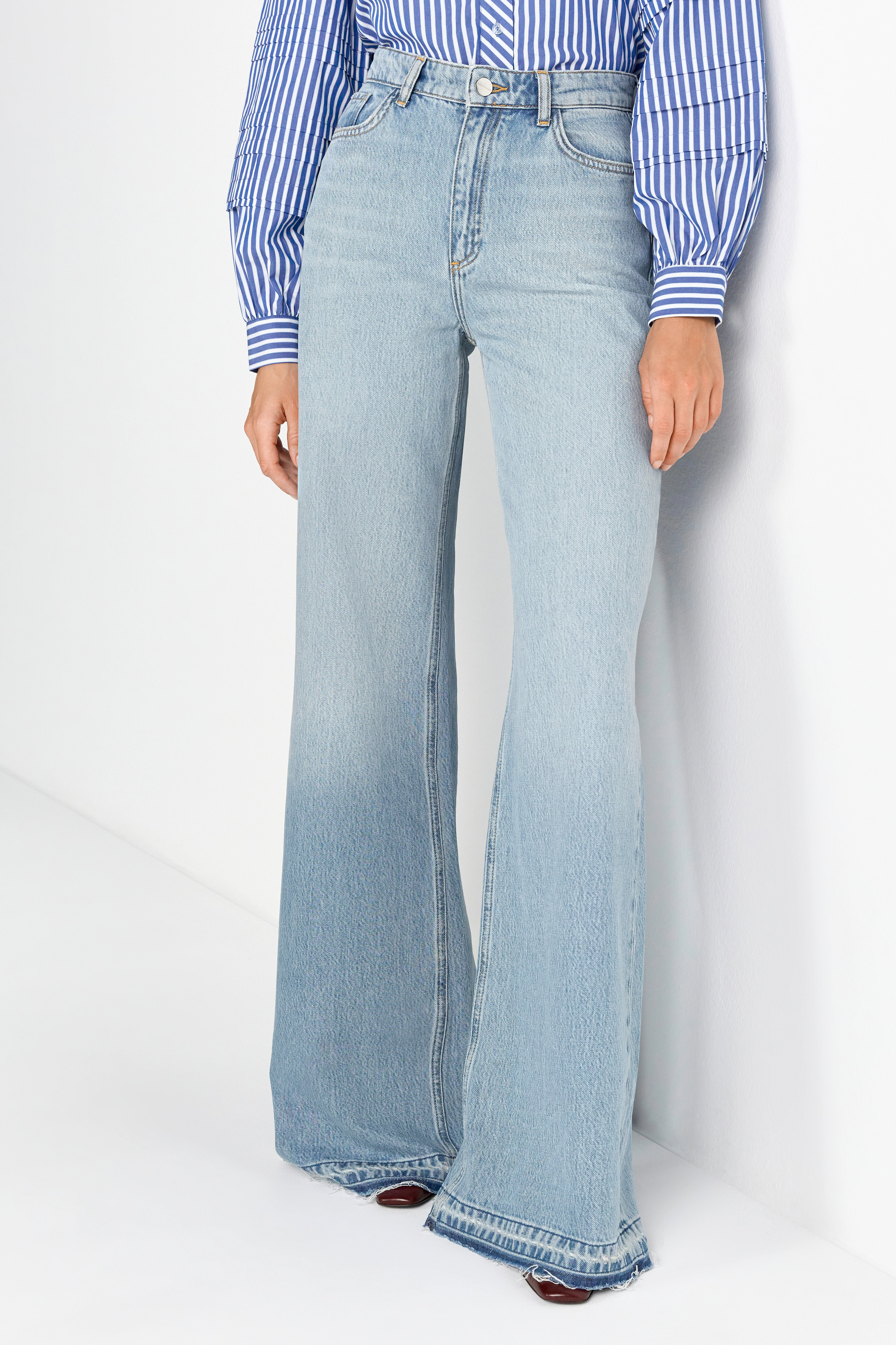 RICHROYAL Weite Jeans, High Waist, leichter Used-Look günstig online kaufen