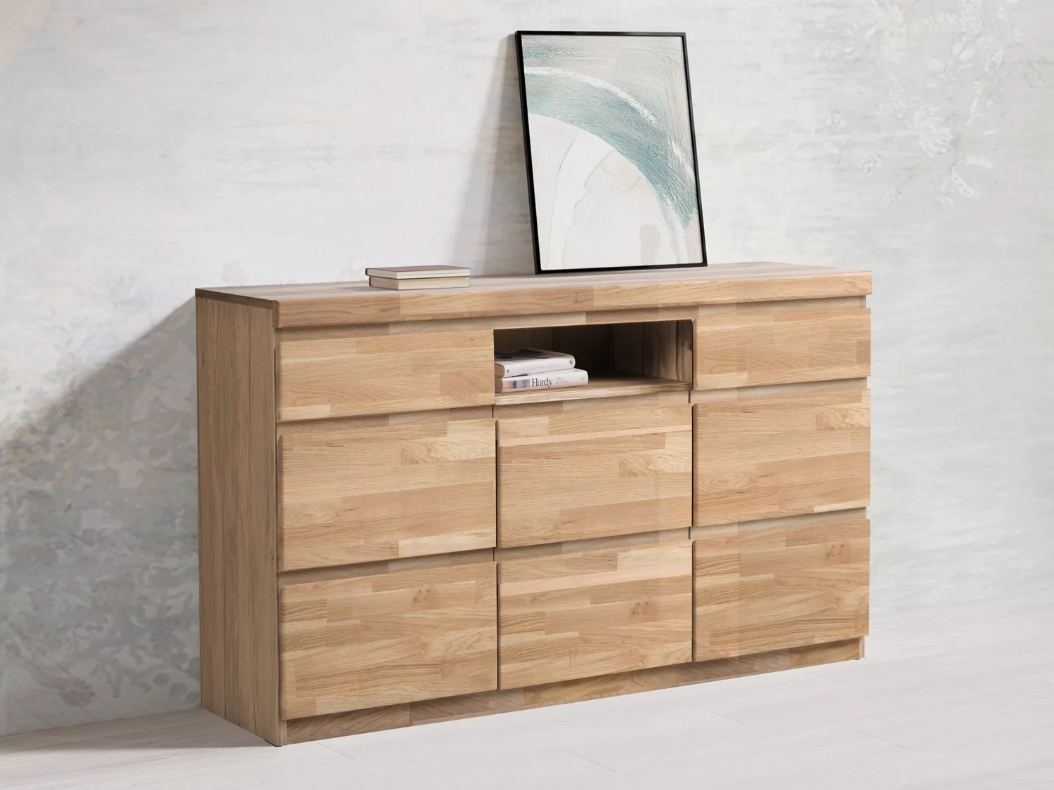 Home affaire Sideboard "OSLO", Breite ca. 135 cm, Teilmassiv günstig online kaufen