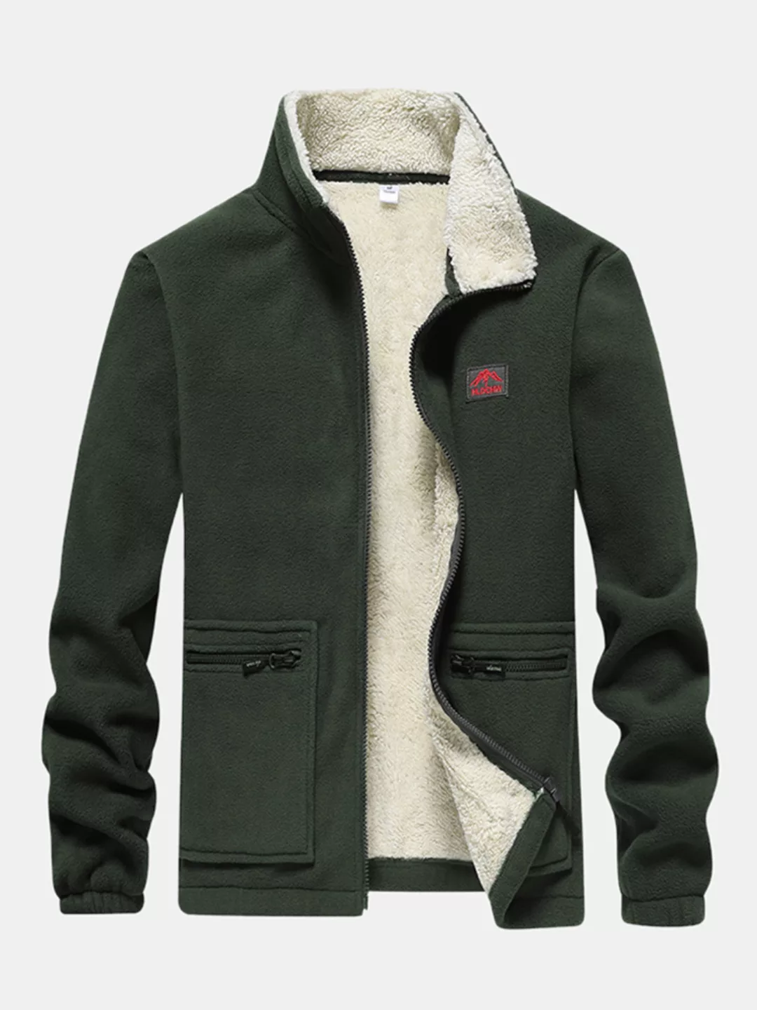 Mens Fleece Gefütterte Double Side Thicken Mäntel Outdoor Warm Fleece Jacke günstig online kaufen
