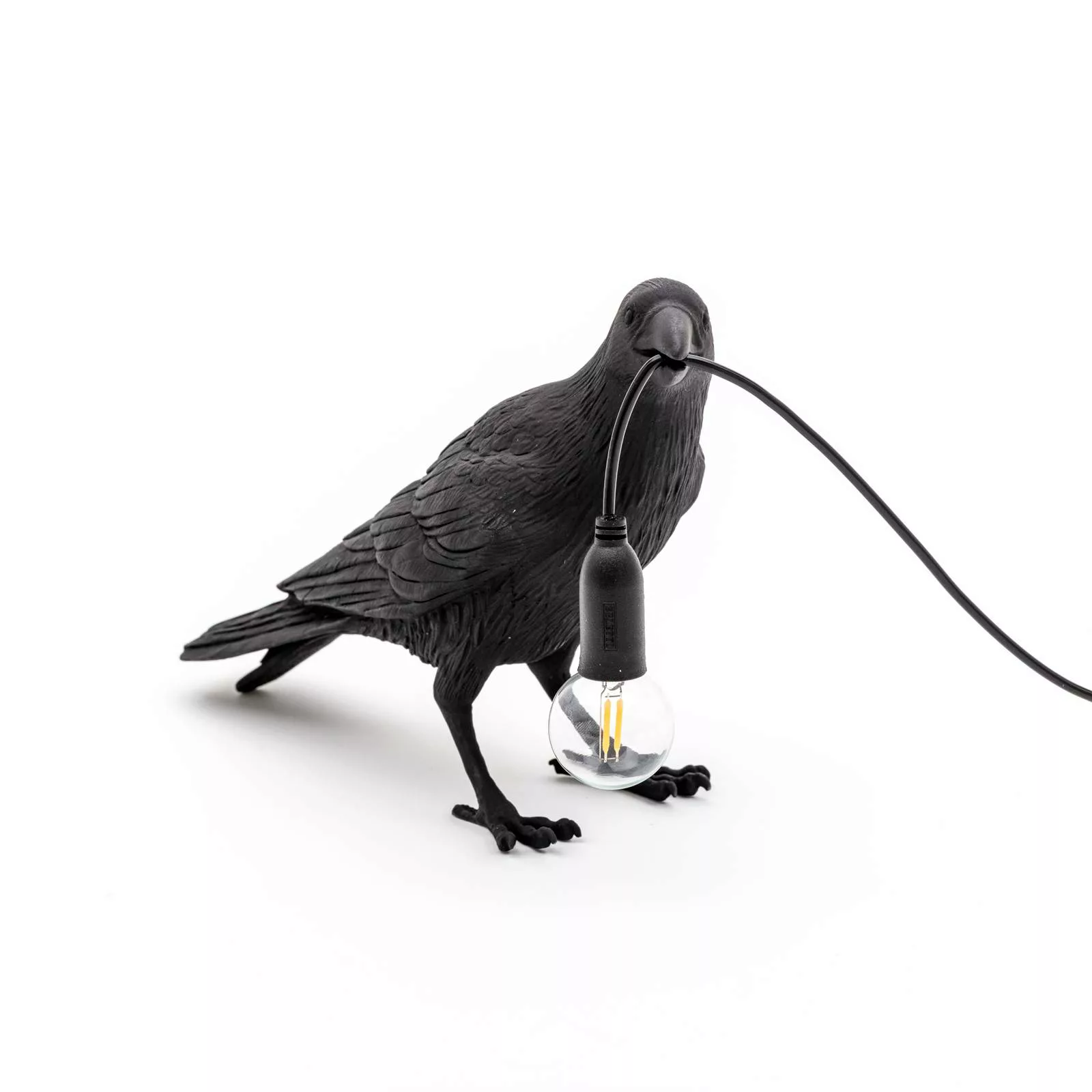 Tischleuchte Bird Waiting / Corbeau immobile plastikmaterial schwarz / regu günstig online kaufen
