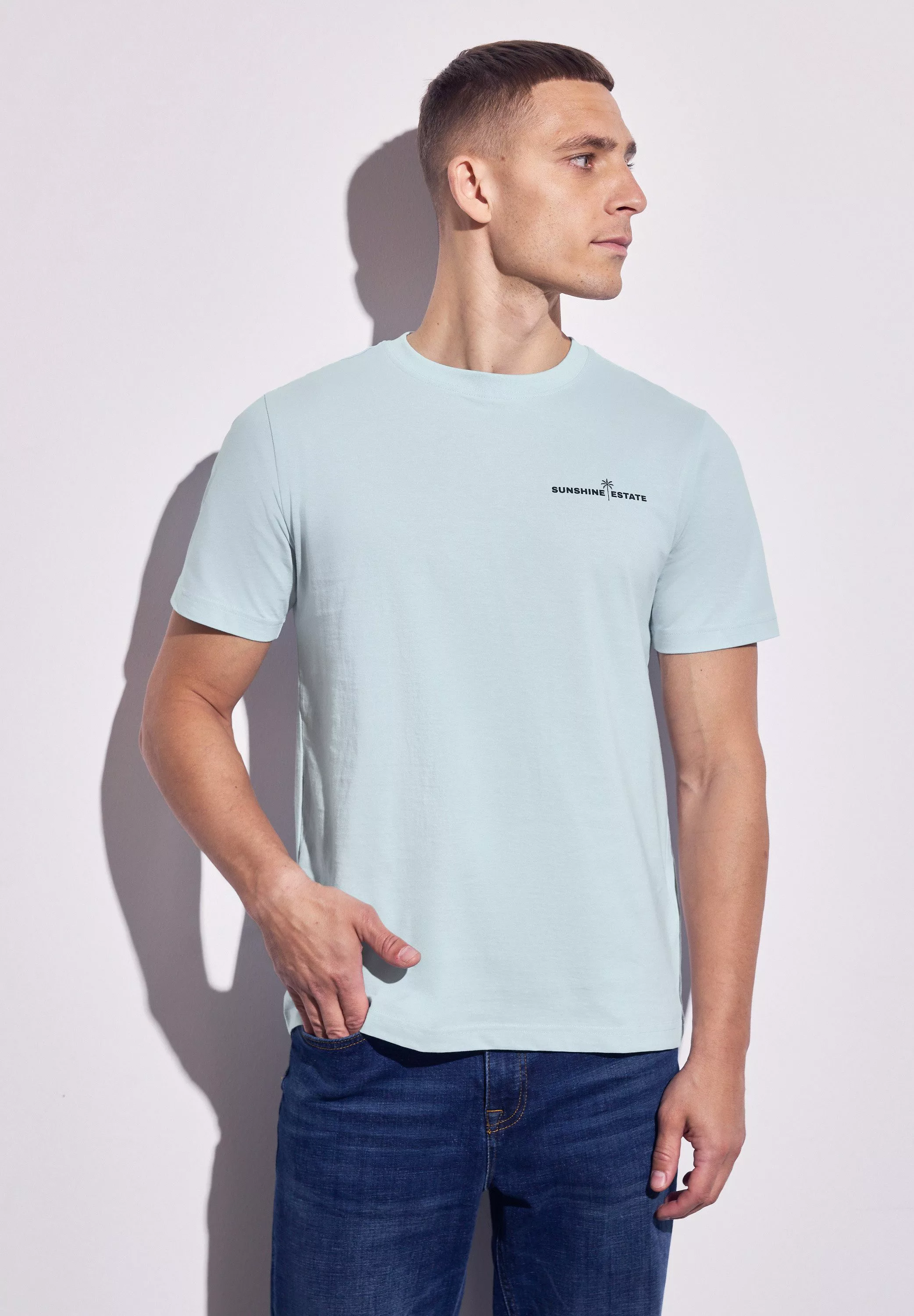 STREET ONE MEN T-Shirt, mit Rundhalsausschnitt günstig online kaufen