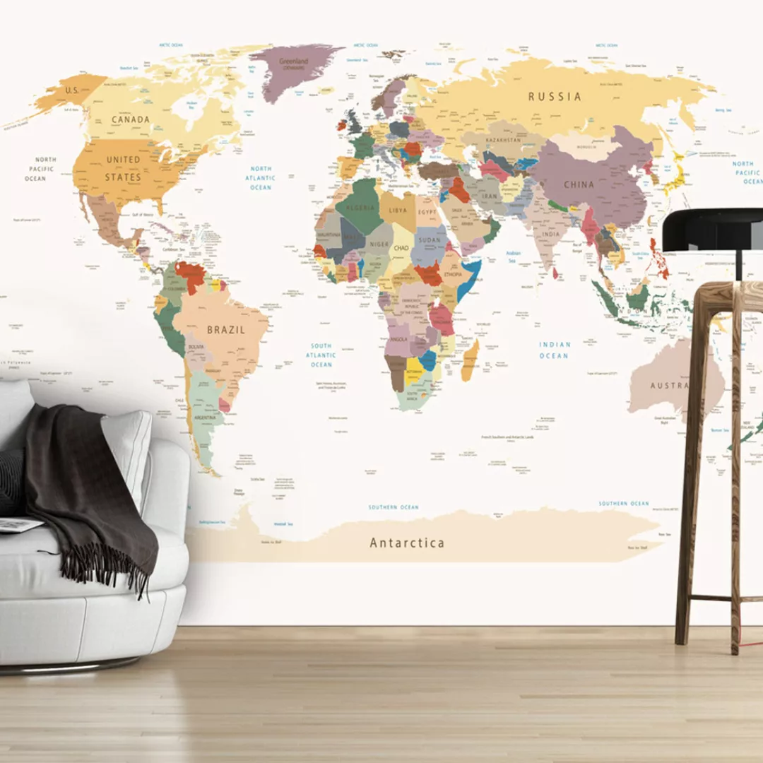 Fototapete - World Map günstig online kaufen