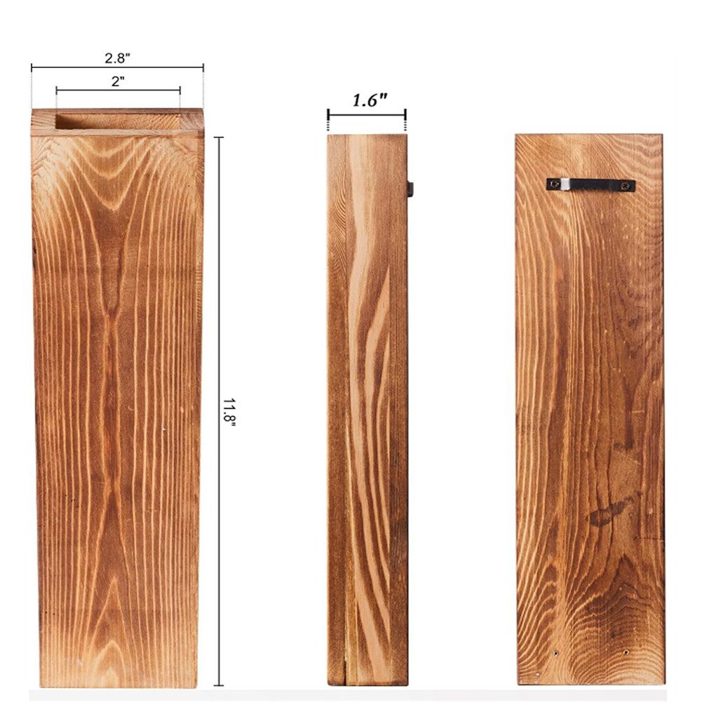 GarveeMore Hängedekoration 2Pack Wandpflanzgefäße Hängende Holz günstig online kaufen