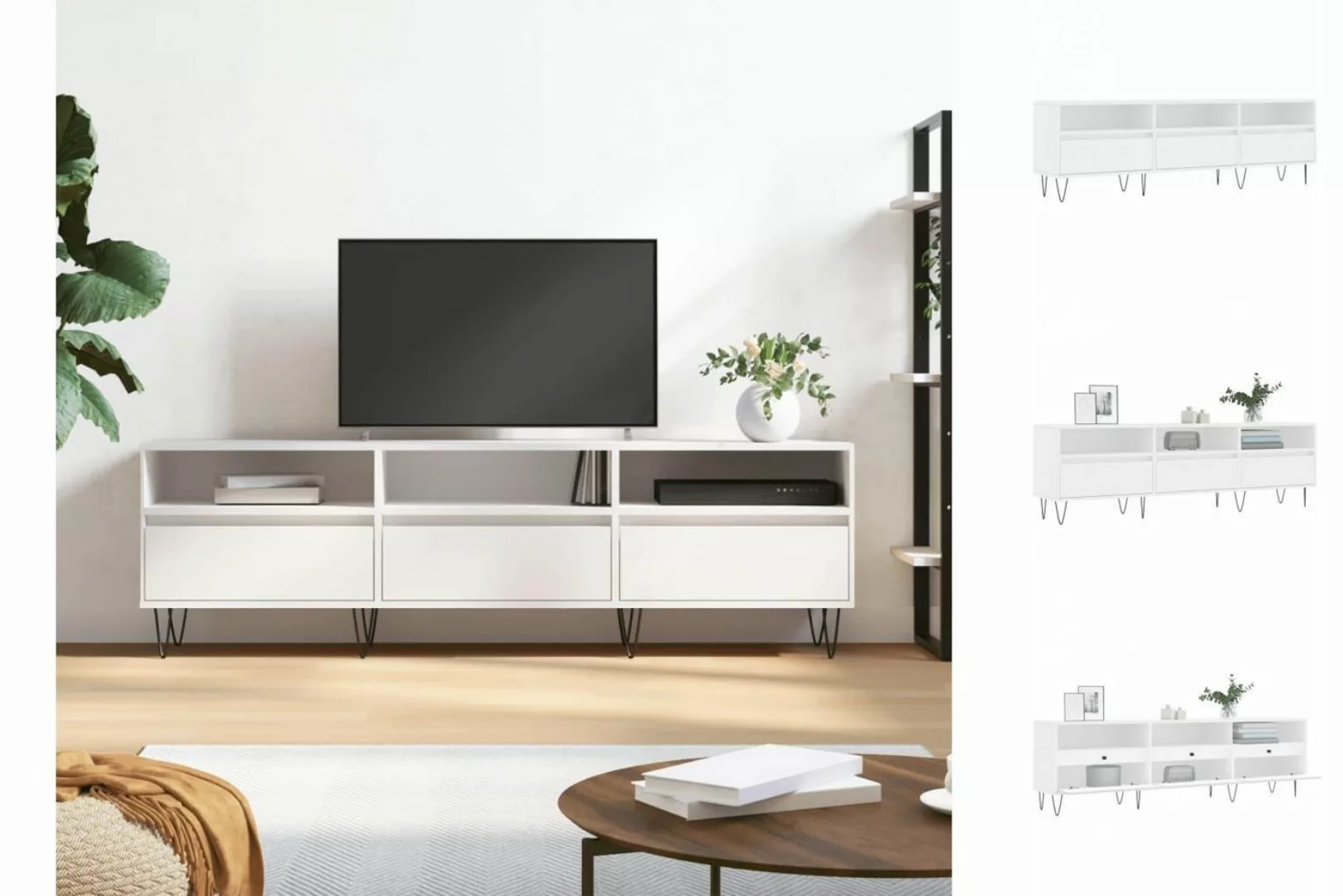 vidaXL TV-Schrank TV-Schrank Weiß 150x30x44,5 cm Spanplatte günstig online kaufen