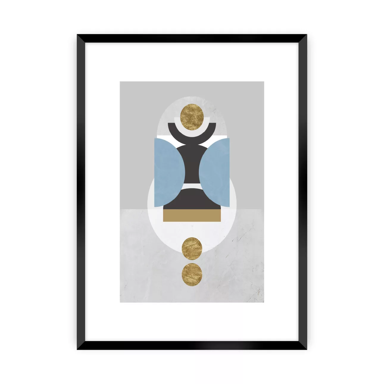 Poster Geometric Shapes I, 50 x 70 cm, Ramka: Czarna günstig online kaufen