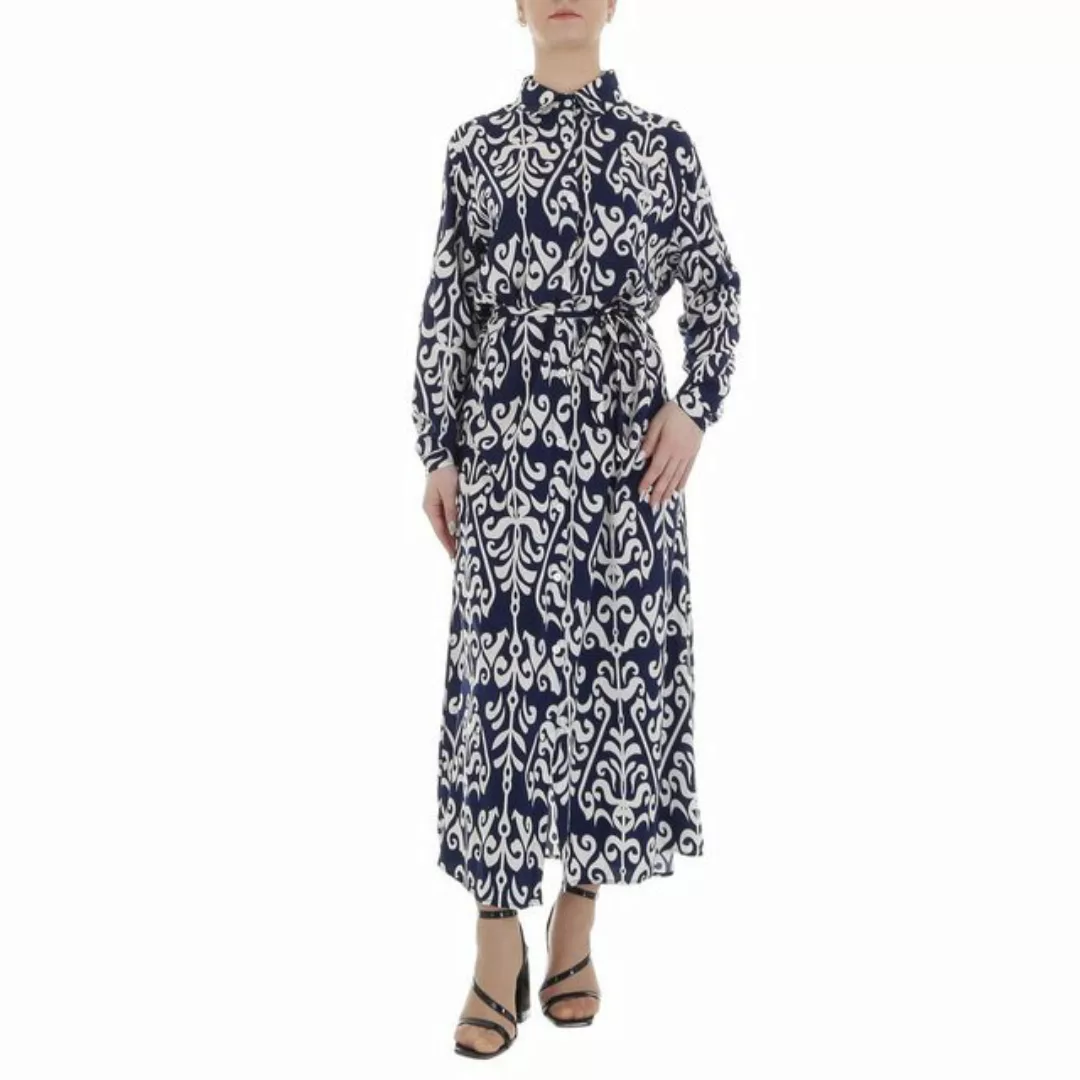 Ital-Design Maxikleid Damen Freizeit (85885239) Ornamente Blusenkleid in Bl günstig online kaufen