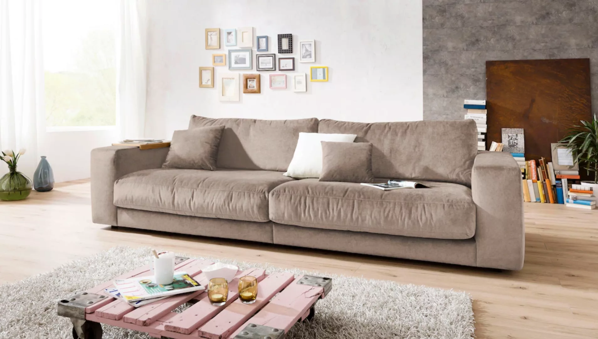 3C Candy Big-Sofa "Enisa II", incl. 1 Flatterkissen, Wahlweise mit Flecken- günstig online kaufen