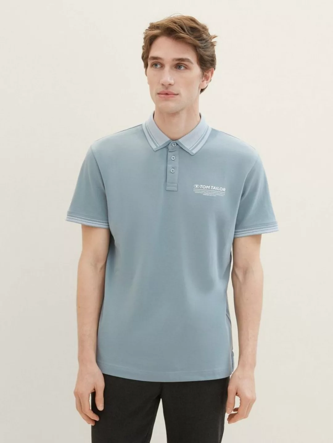 TOM TAILOR Poloshirt Poloshirt mit Logo Print günstig online kaufen