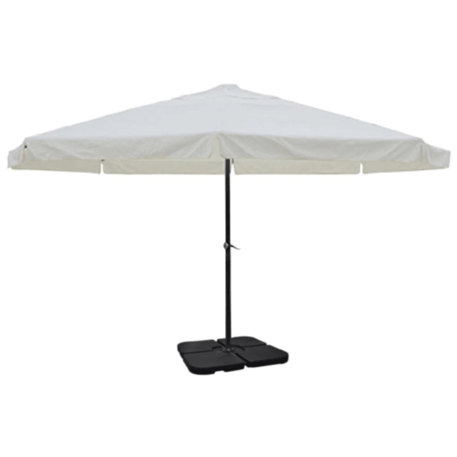 furnicato Sonnenschirm Aluminium Tragbarer Sonnenschirmständer Weiß günstig online kaufen