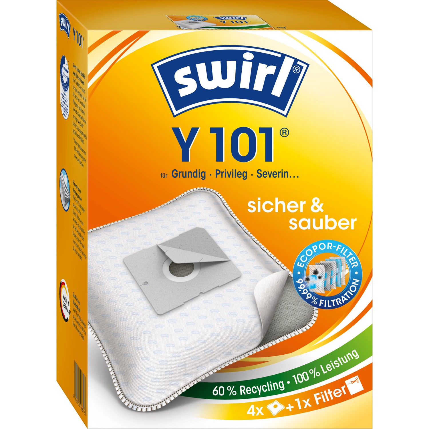 Swirl MicroPor Plus Staubsaugerbeutel Y101 günstig online kaufen