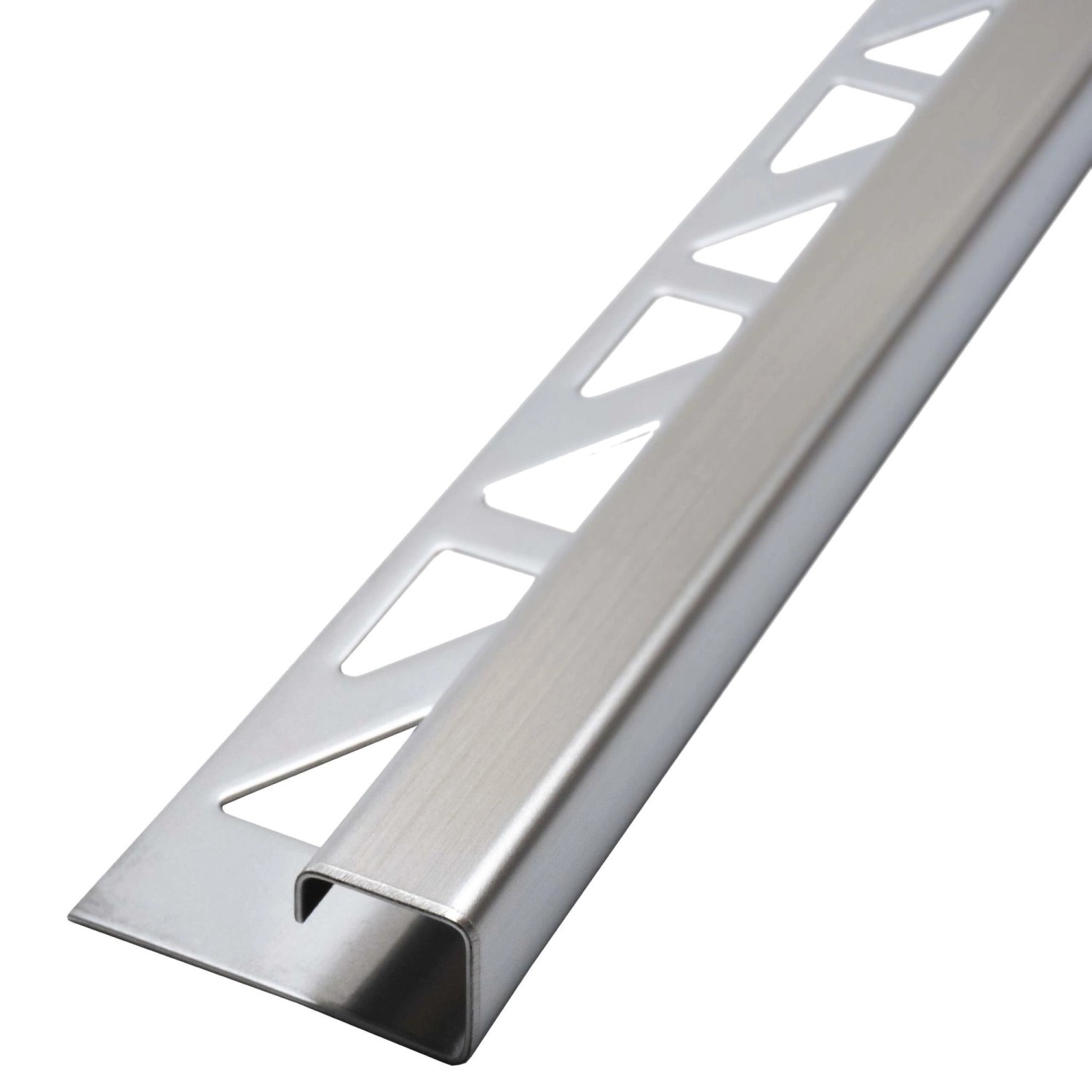 Dalsys Fliesenschiene Edelstahl Gebürstet 2,5m x 8mm Eckprofil Quadrat günstig online kaufen