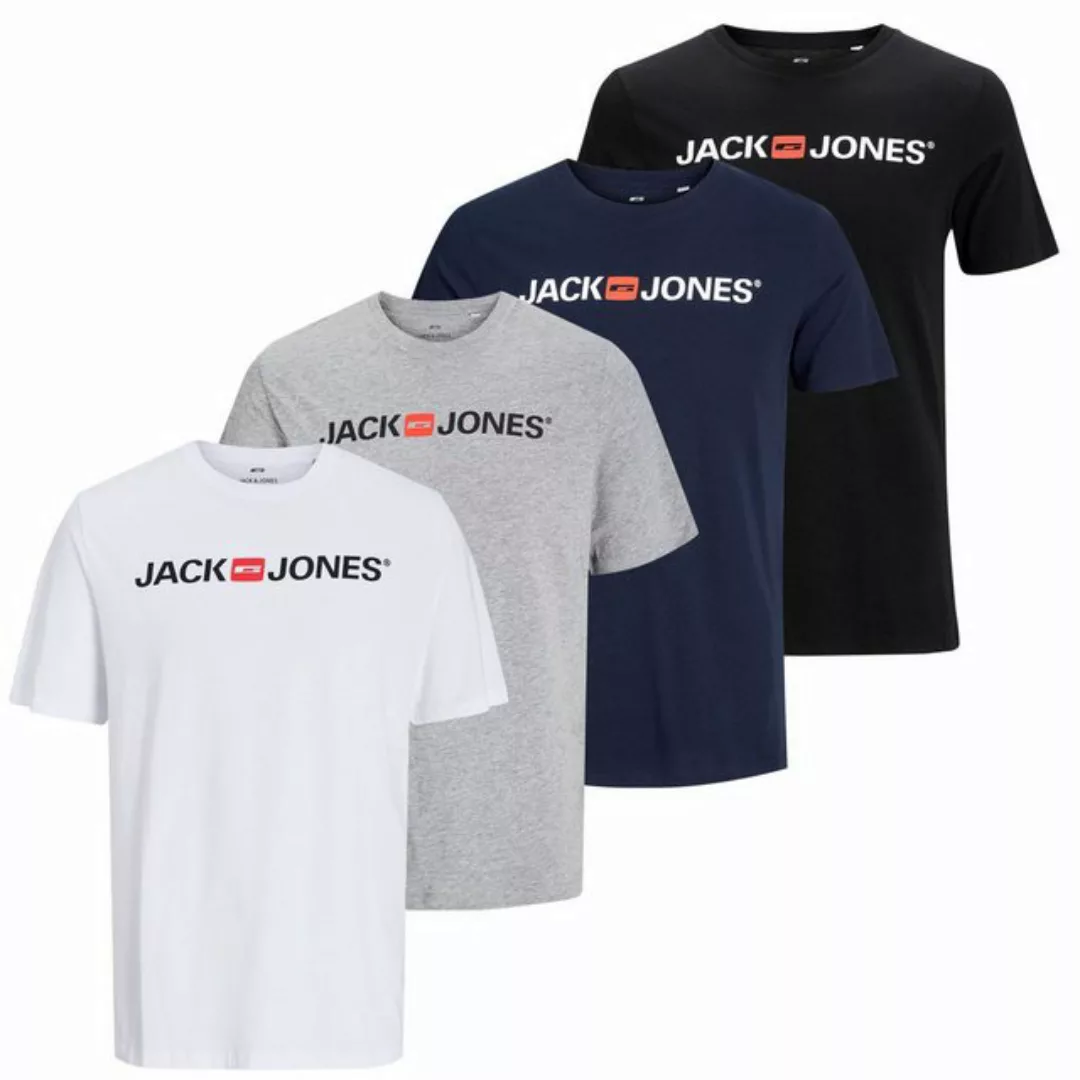 Jack & Jones T-Shirt Basic LOGO TEE CREW NECK im 4er Pack günstig online kaufen