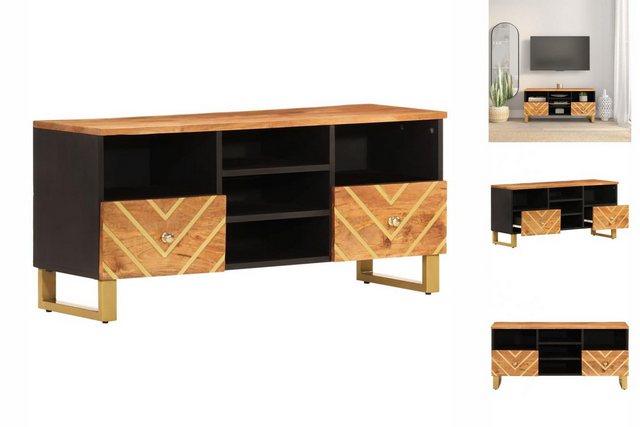 vidaXL TV-Schrank TV Schrank Sideboard Schrank Braun und Schwarz 100x33,5x4 günstig online kaufen