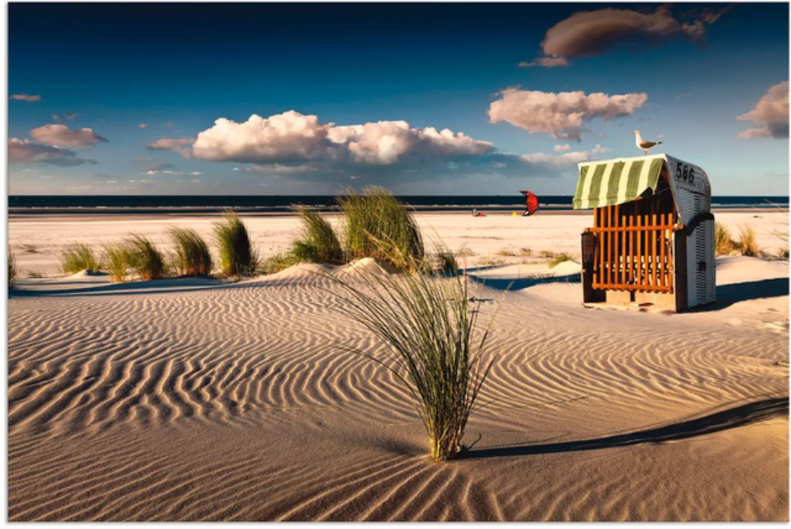 Artland Wandbild "An einem Sommerabend am Strand", Küste, (1 St.), als Alub günstig online kaufen