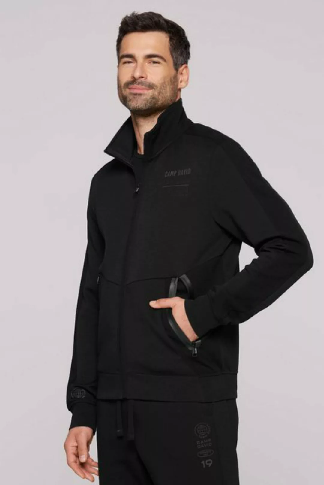 CAMP DAVID Sweatjacke mit Stehkragen günstig online kaufen