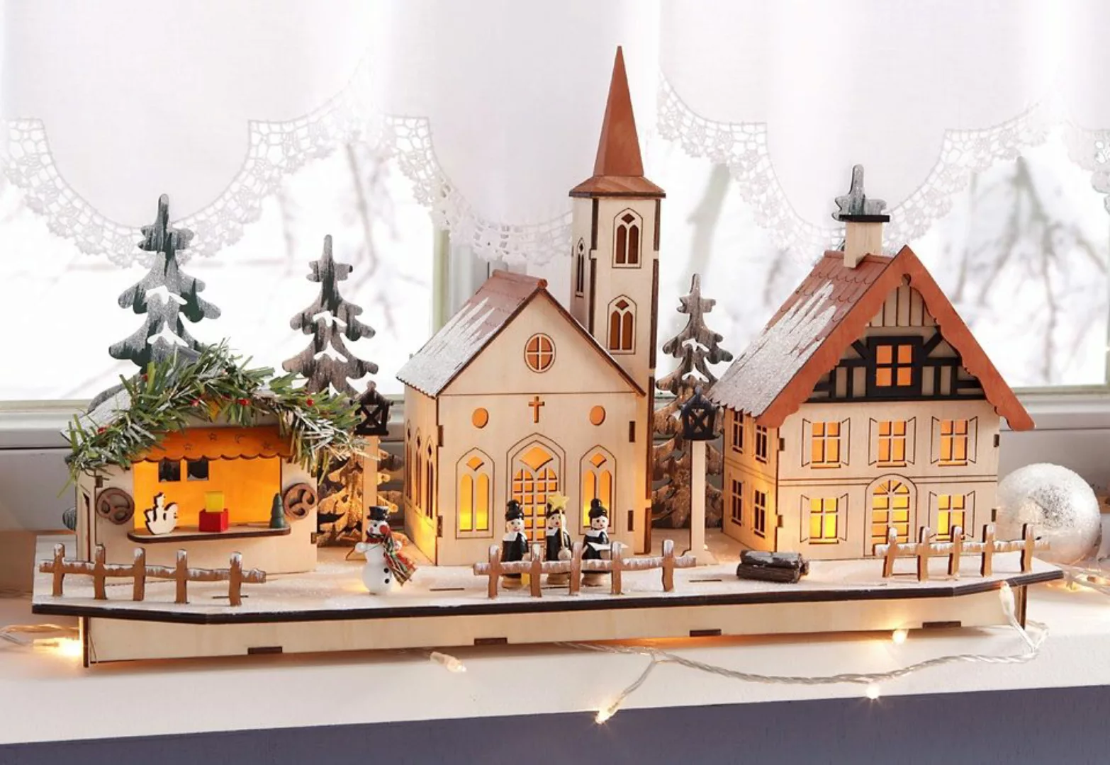 Home affaire Weihnachtsdorf "mit idyllischer Winterlandschaft", Weihnachtsd günstig online kaufen