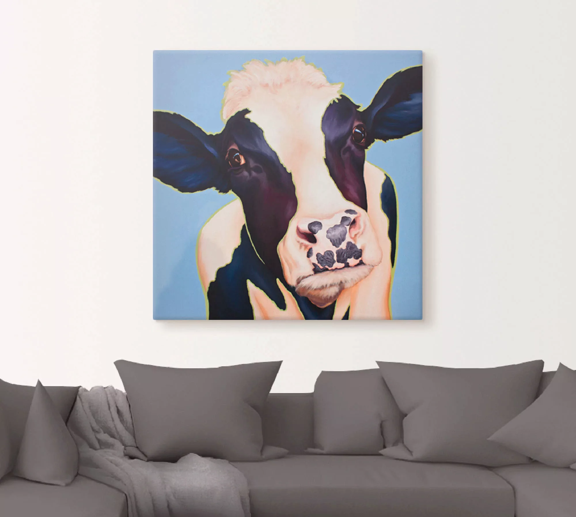 Artland Leinwandbild "Kuh Trudi", Haustiere, (1 St.) günstig online kaufen